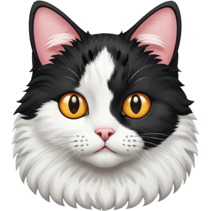 black and white cat emoji