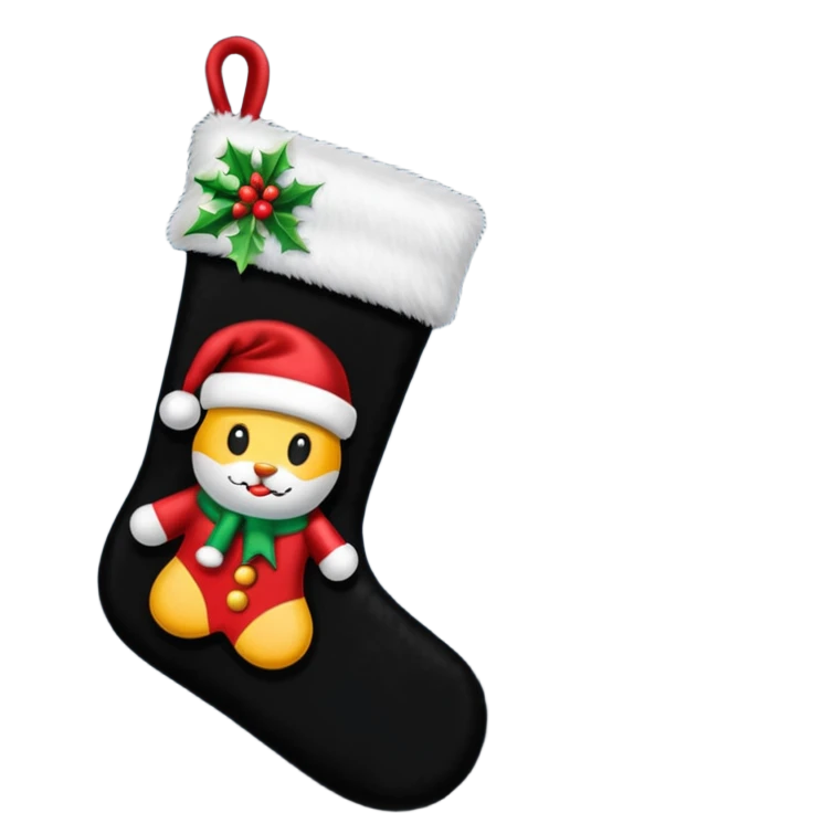 black noel christmas emoji