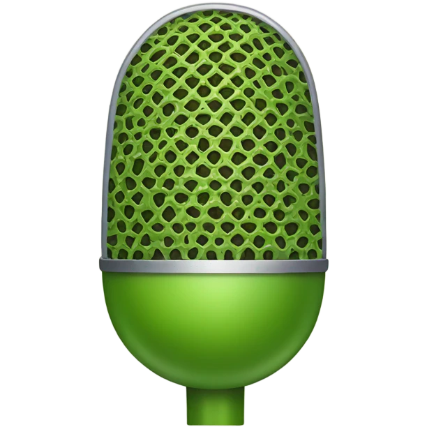 Microphone with the shape of an avocado emoji