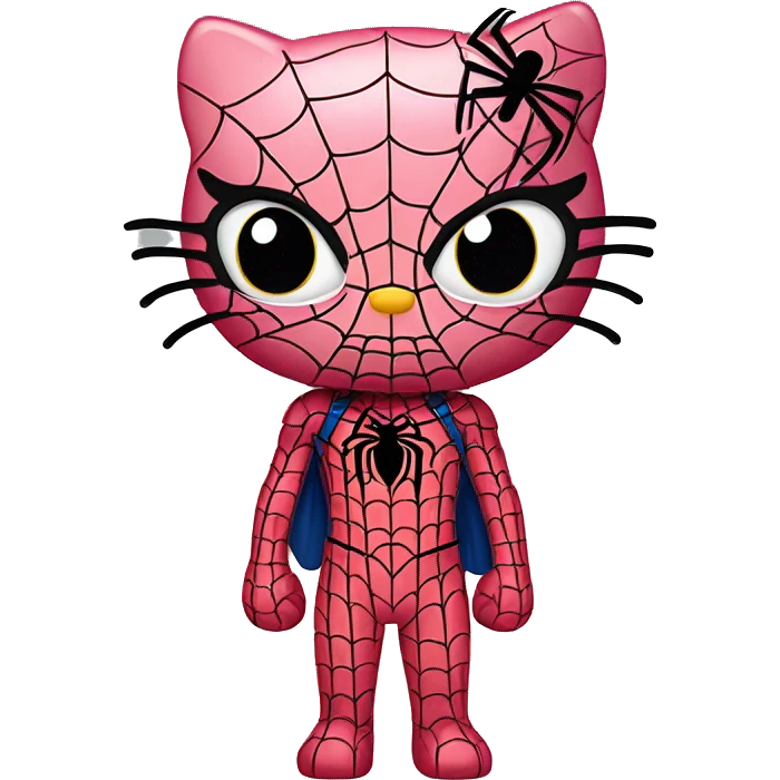 Hello Kitty with Spider-Man emoji