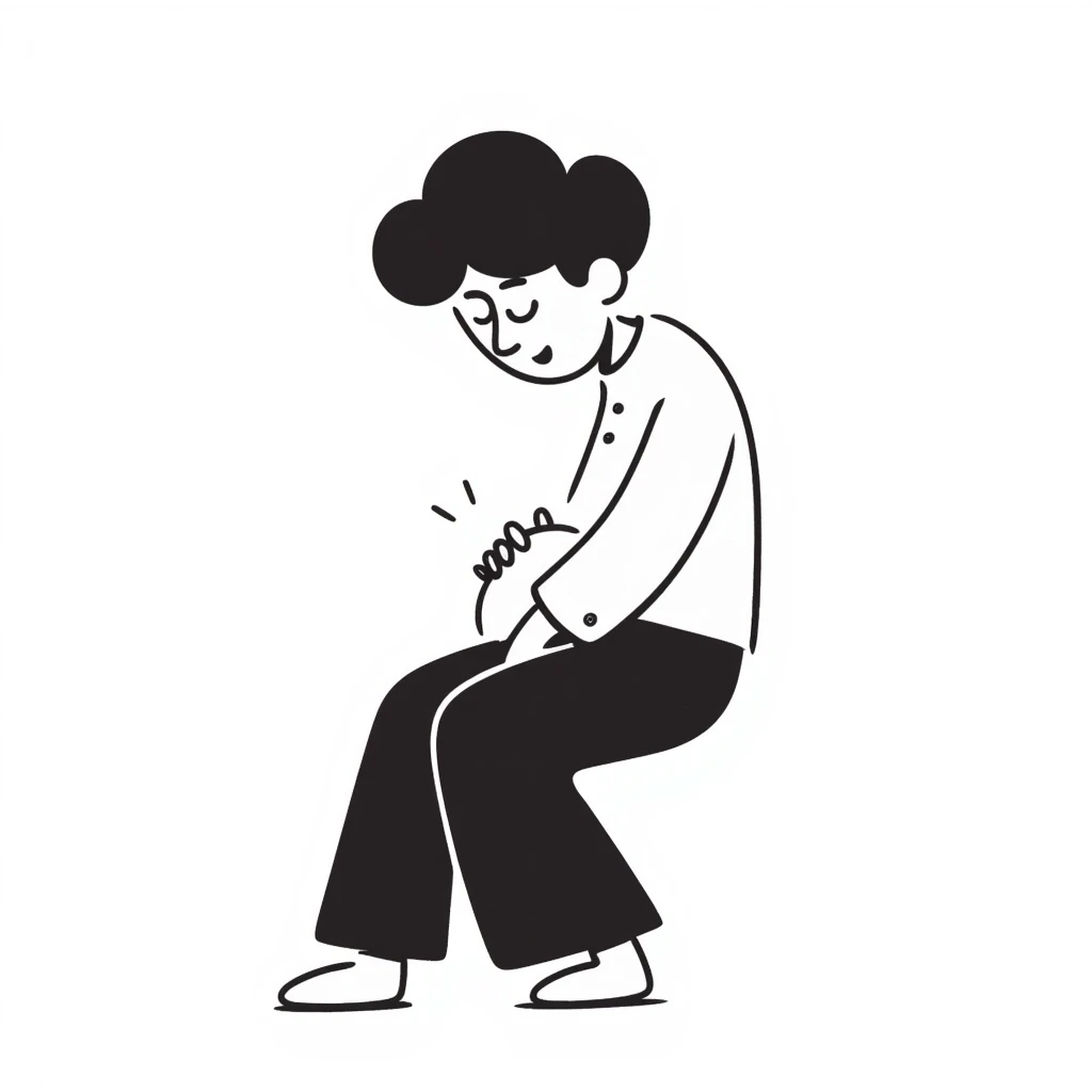 A person with stomach ache emoji