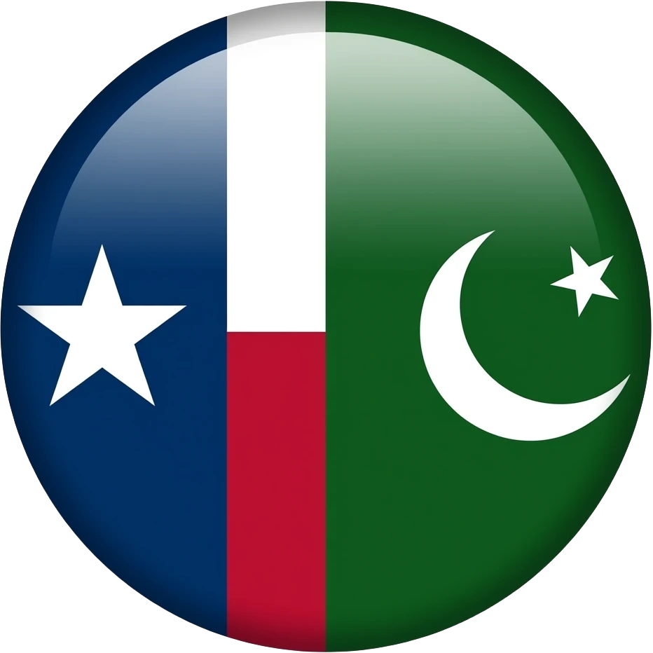 combined flag of texas and pakistan emoji