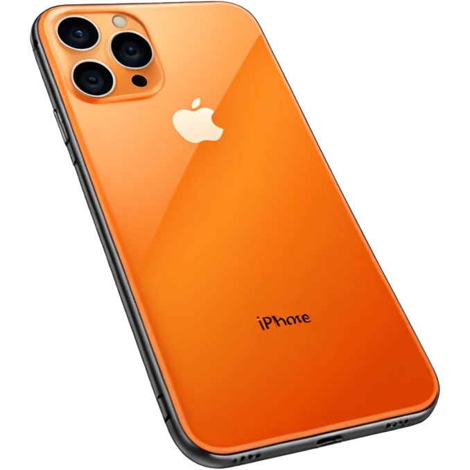 Un iPhone 17 Pro Max color naranja emoji