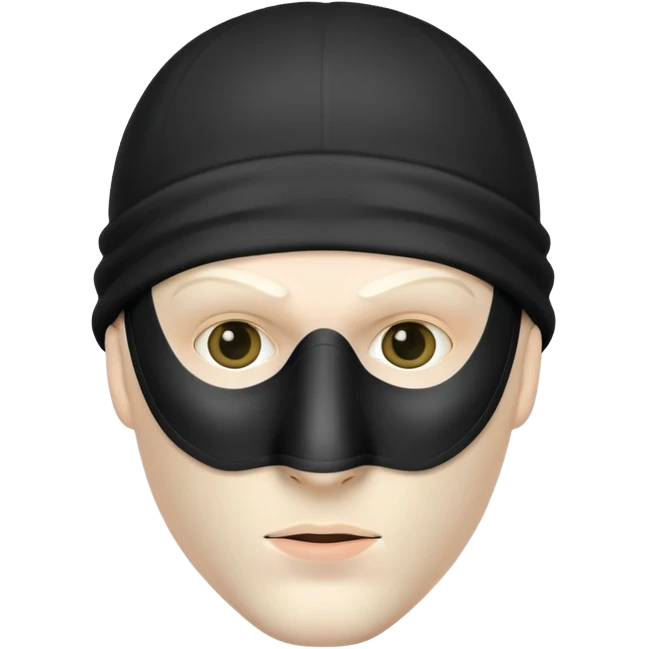 man with burglars mask on emoji
