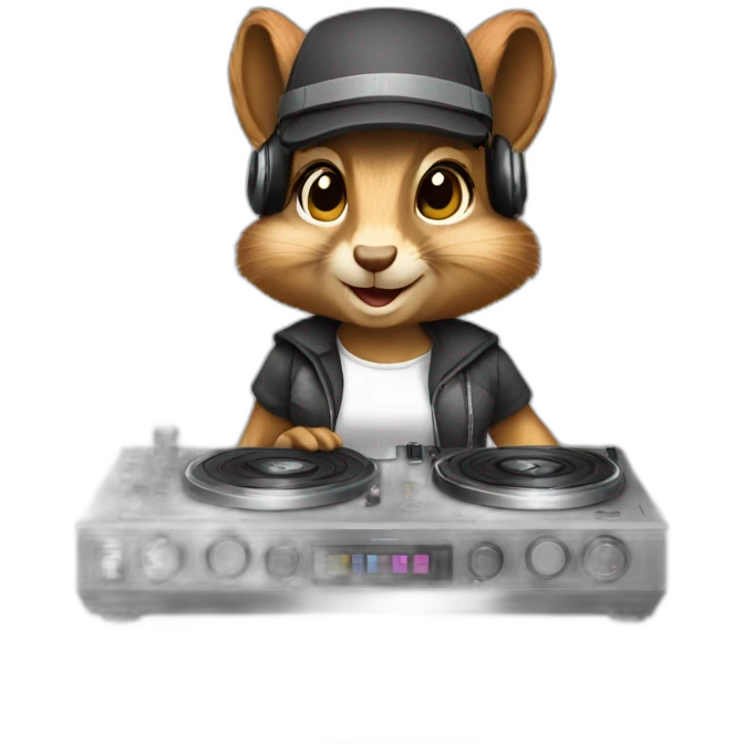 dj-squirrel-female emoji