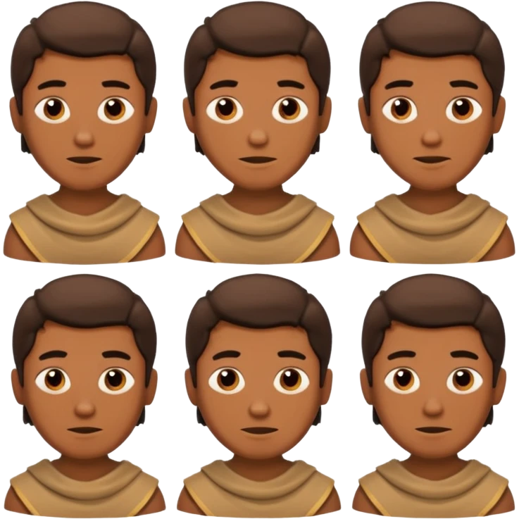 create an emoji set of a man from bronze age doing different emotions emoji