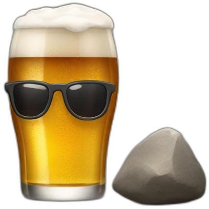 the rocks en train de boire une bière emoji