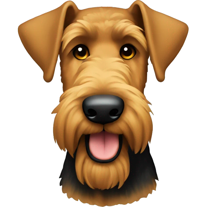 Airedale Terrier sitting  emoji