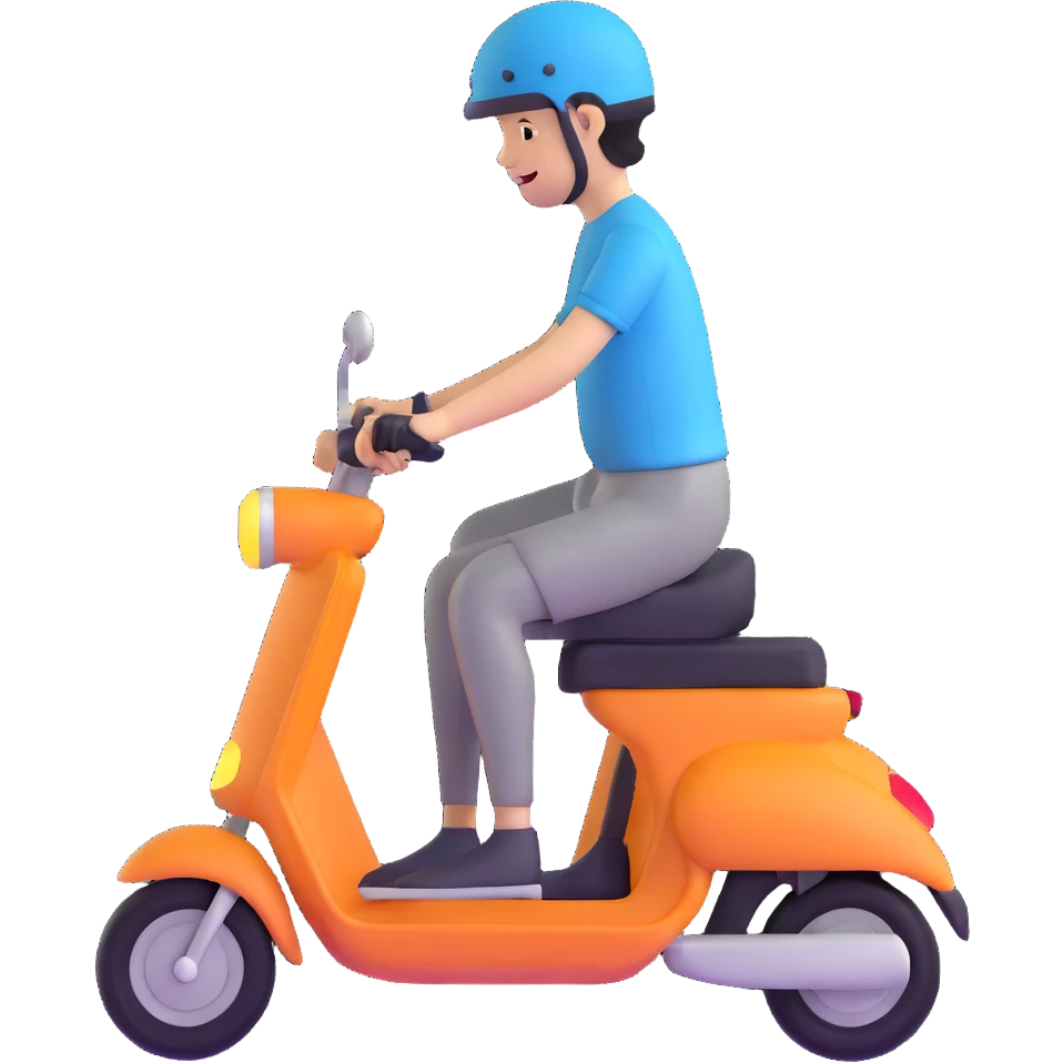 person riding a scooter emoji