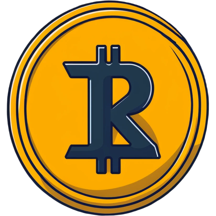Kaspa cryptocurrency coin with stylized K logo emoji