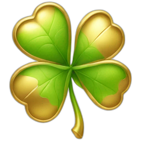 gold-four-leaf-clover emoji