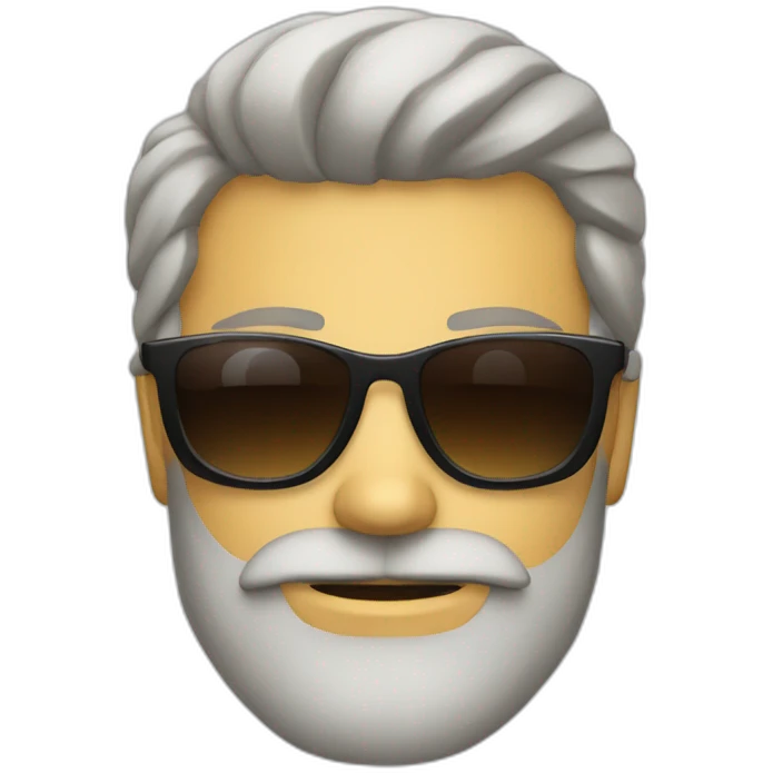 A guy with beard and sunglasses  emoji