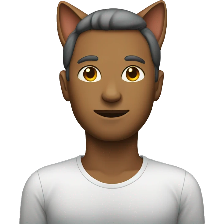 Man head on full cat body emoji