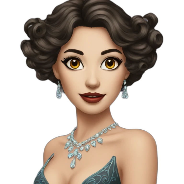 Masquerade beautiful brunette emoji