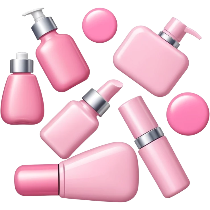 soft pink beauty products  emoji