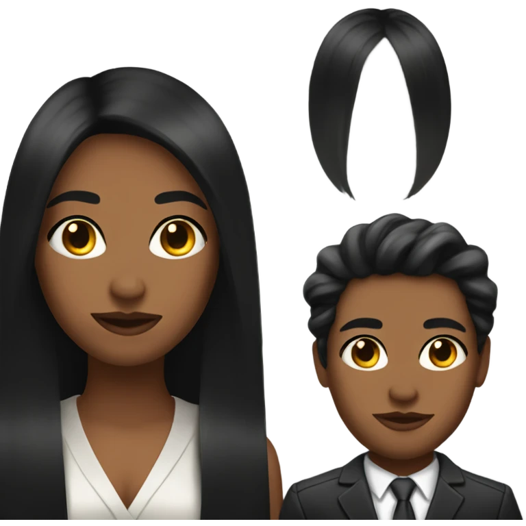 woman, face palming, brown skin, long black straight hair, makeup, lawyer  emoji