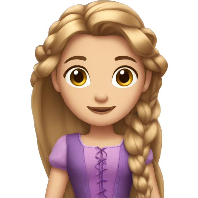 Rapunzel with short brown hair emoji