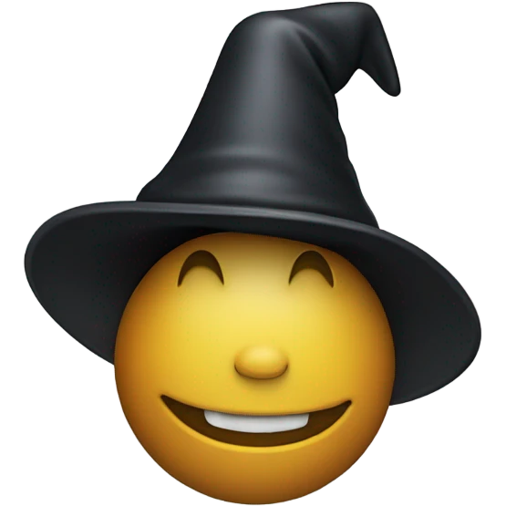 a black chess pawn smiling with a wizard hat emoji