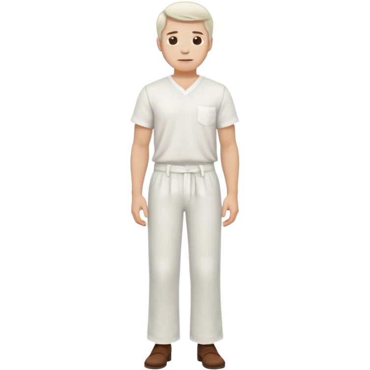 linen white long pants male emoji