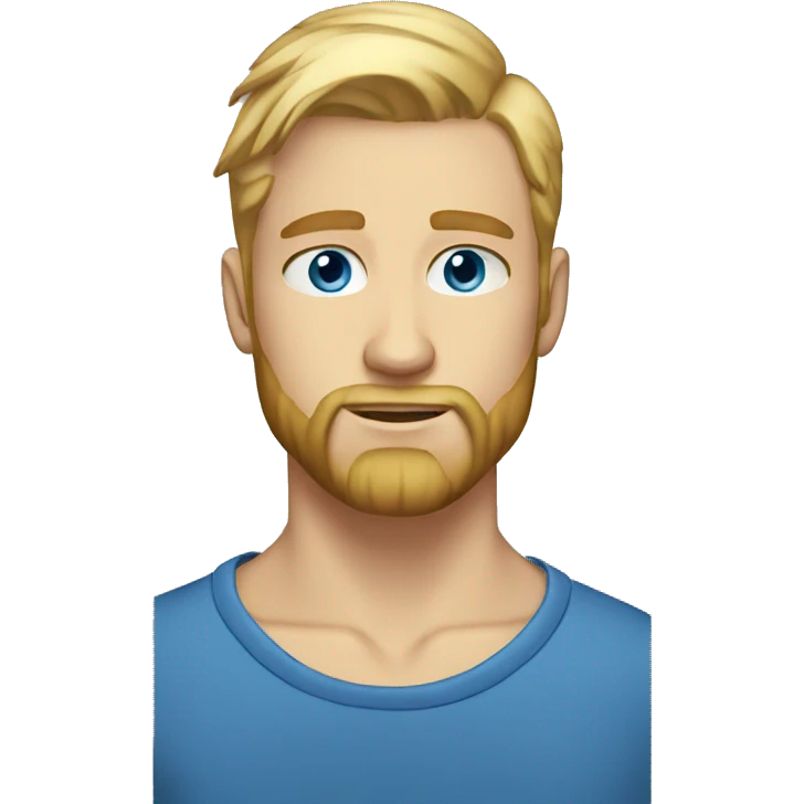 20 year old man blonde hair blue eyes long beard  emoji