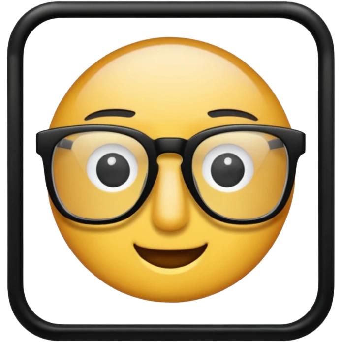 black transparant glasess black emoji