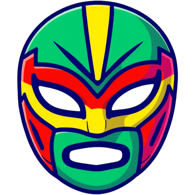 luchador ski mask, colorful mexican wrestling mask emoji