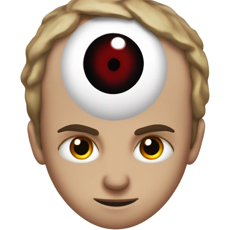Brown eyed bloodshot eyeball emoji