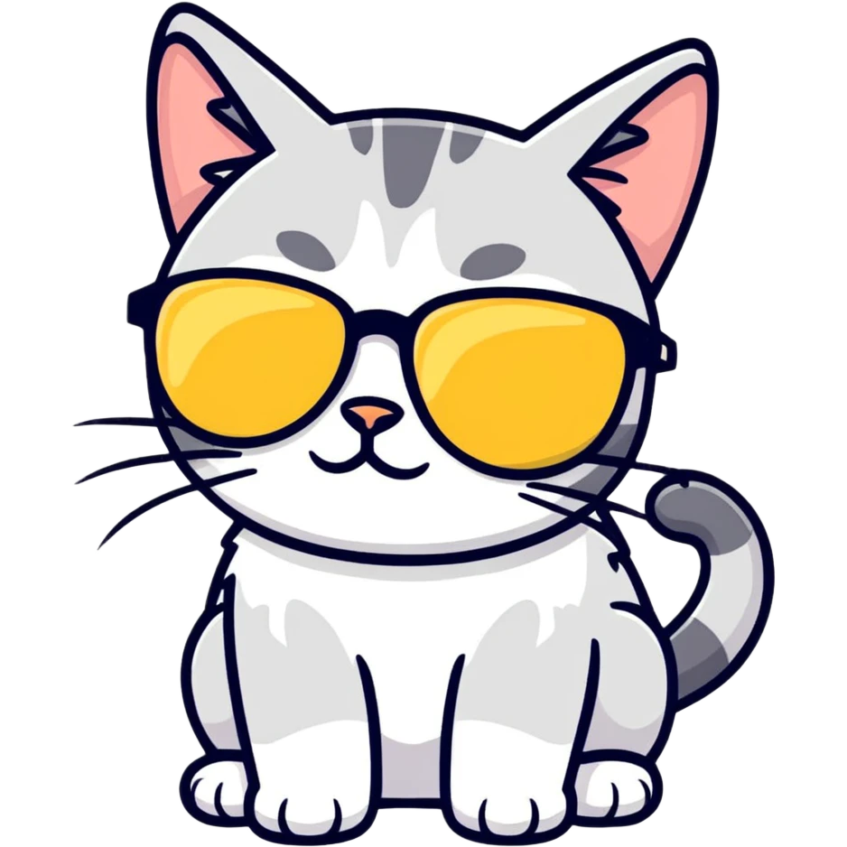 Cat with sunglasses emoji