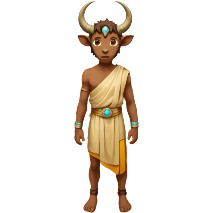 solarpunk style, oil paint - skinny The Minotaur stands in the middle of the labyrinth emoji