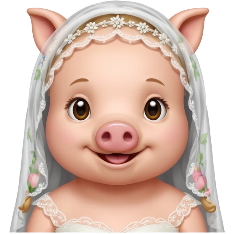 bride pig emoji