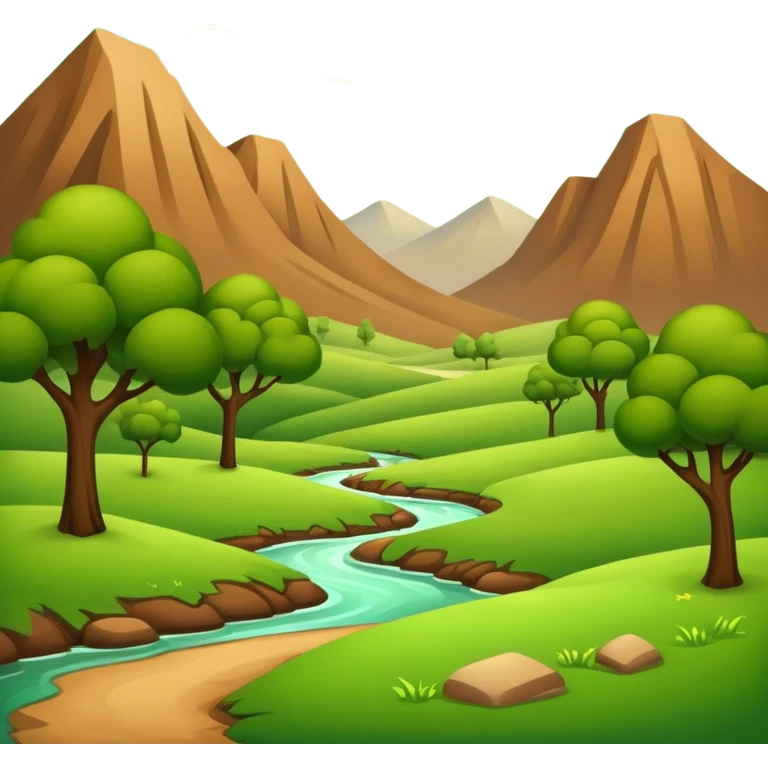 Brown, green nature emoji