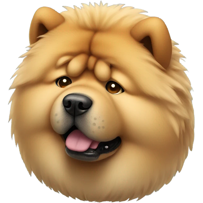 Chow Chow dog crying anxious emoji