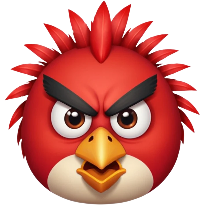 angry bird like in cartoon emoji