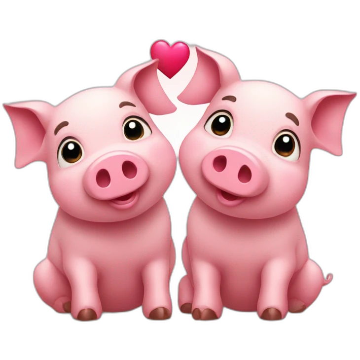2 Pigs in love  emoji