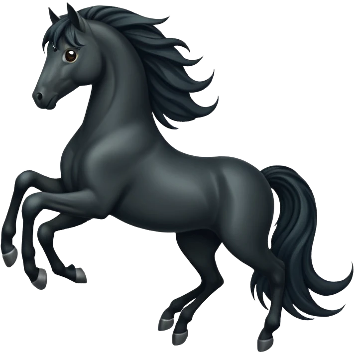 black flying horse Let him look upA emoji