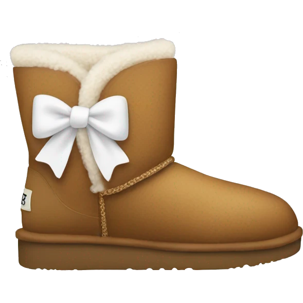 Uggs with white bow emoji