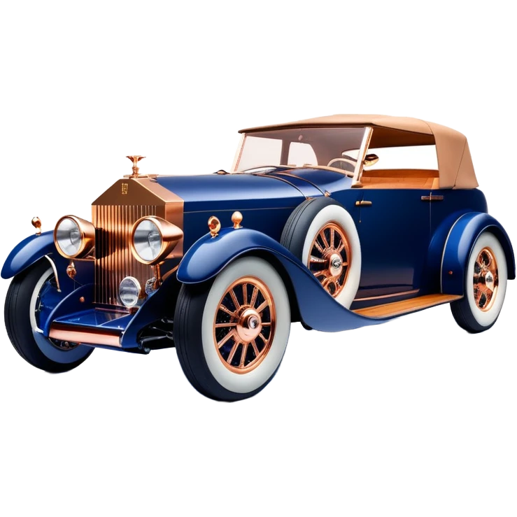 dark blue led lights on a streamlined channeled hot rodded delicately inlaid rose gold and wood accentuated sporty 1932 Rolls Royce with futuristic electric spaceship plasma neon glowing motors and lightening dynamos with wide racing wheels that are held strong by advanced suspension and steering emoji