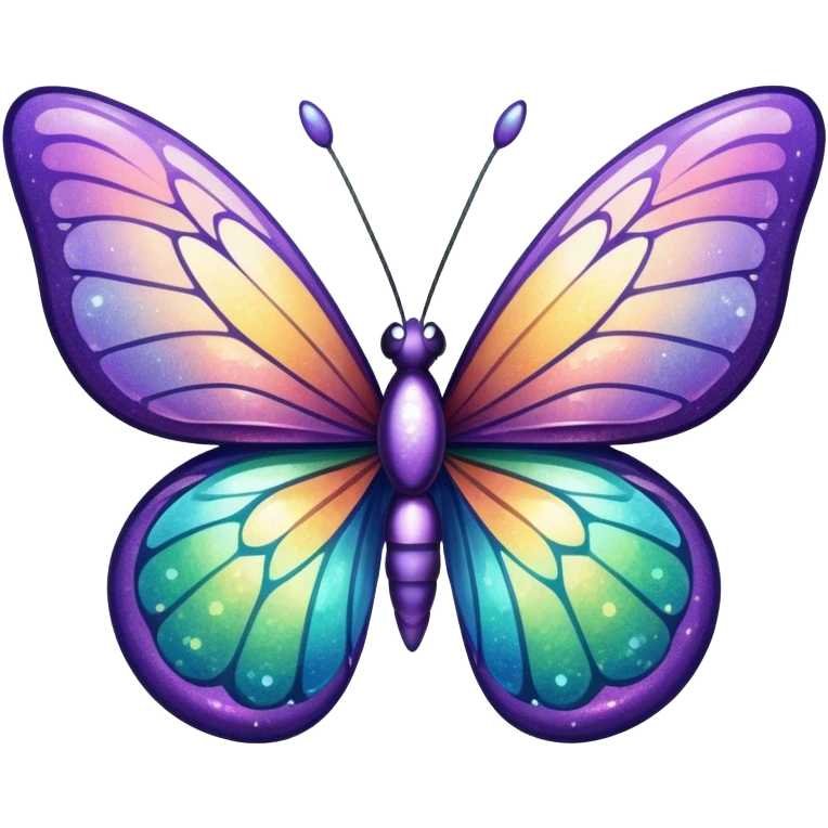 Glitter butterfly emoji