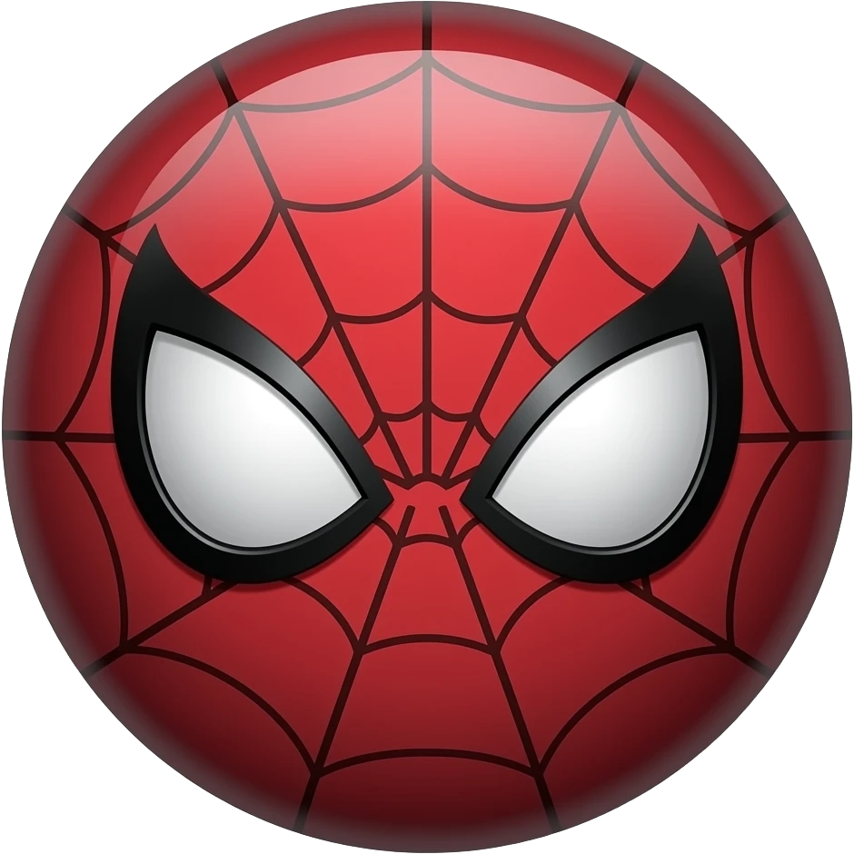 Spiderman face round emoji