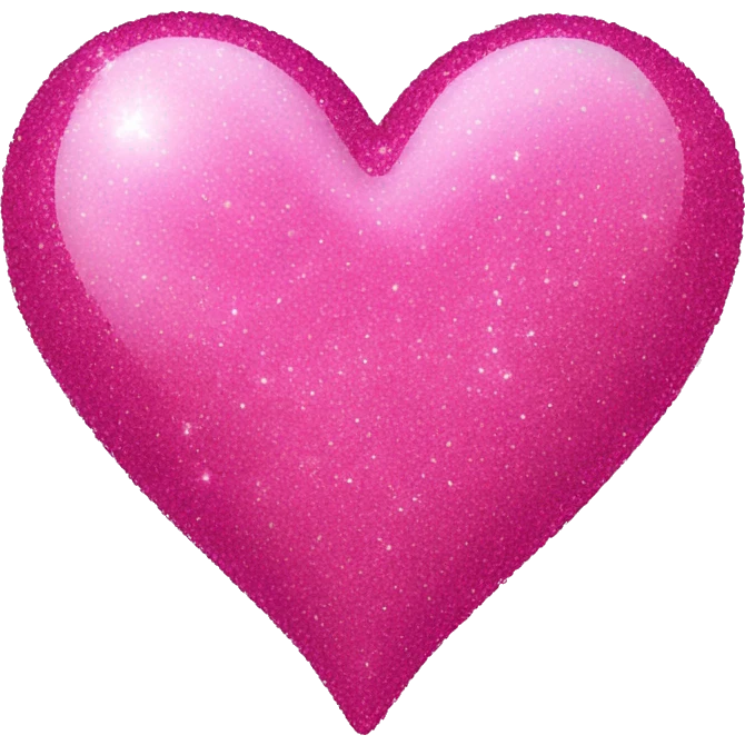Glitter pink heart emoji