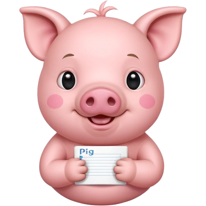 Inspirational good morning with pig emoji