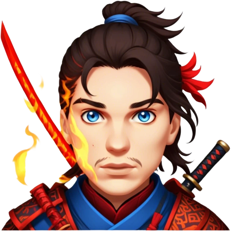 Fire-Wielding Samurai emoji