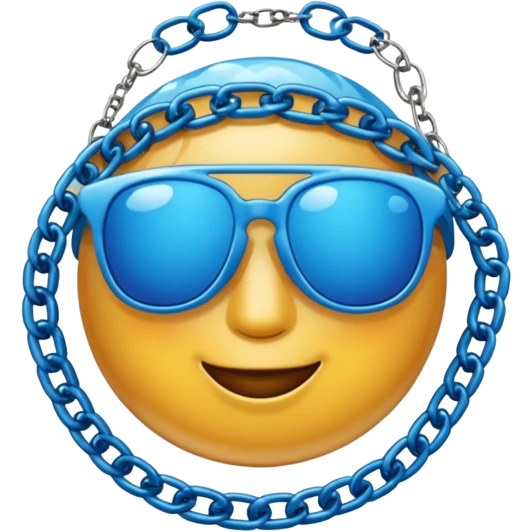 🥶 with chain and sungalsses emoji