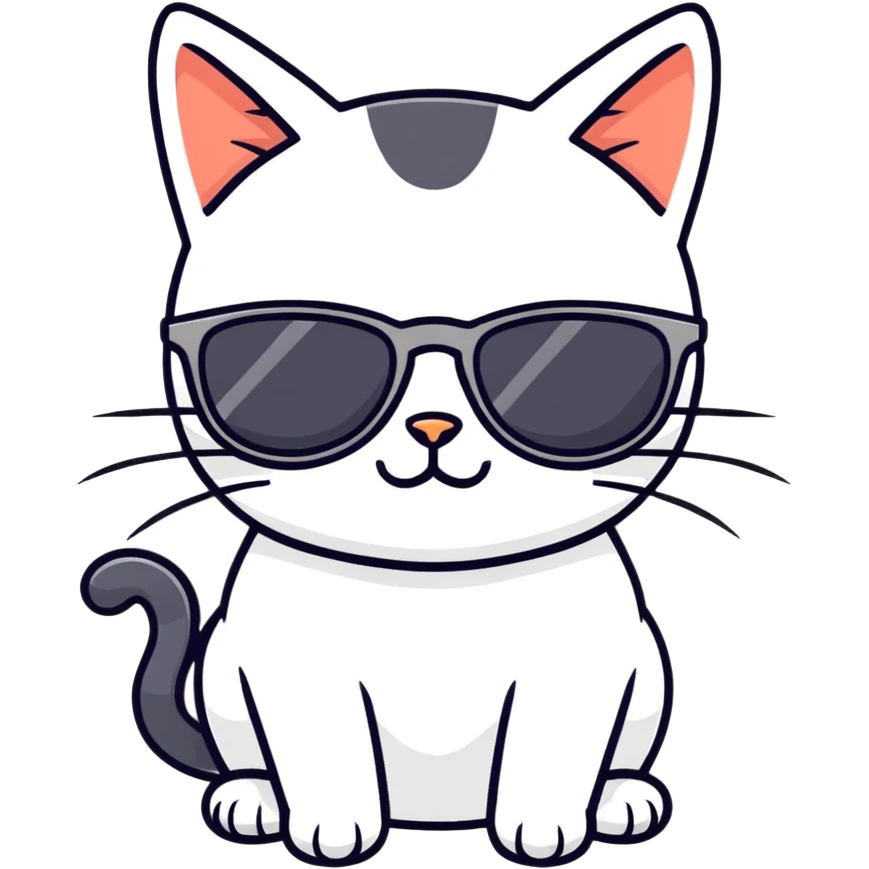 Cat with sunglasses emoji
