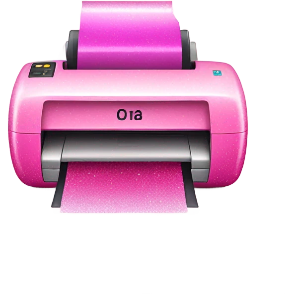Pink ombre printer with glitter  emoji
