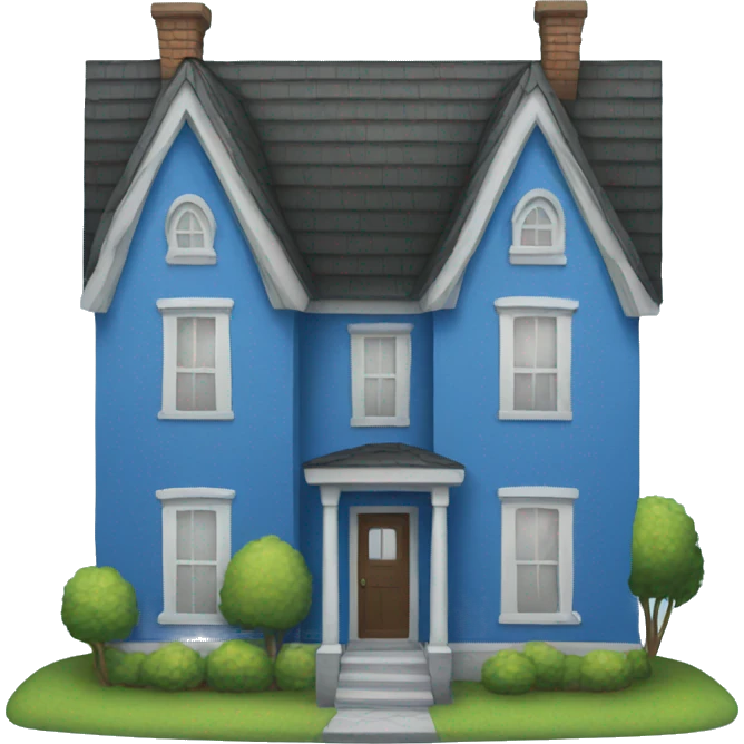 blue house emoji