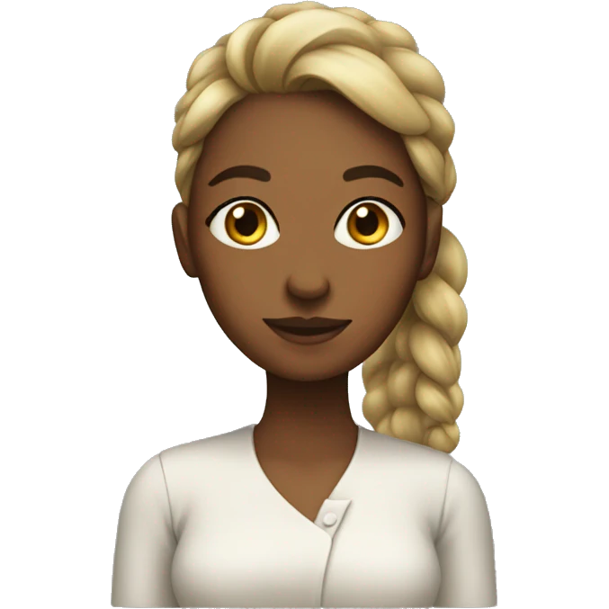 Women whit poytail emoji