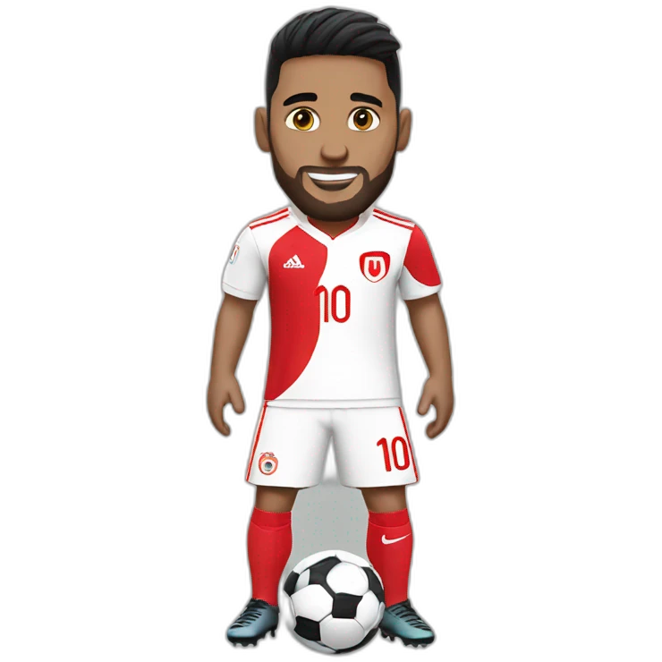 Tunisia football kit on messi emoji