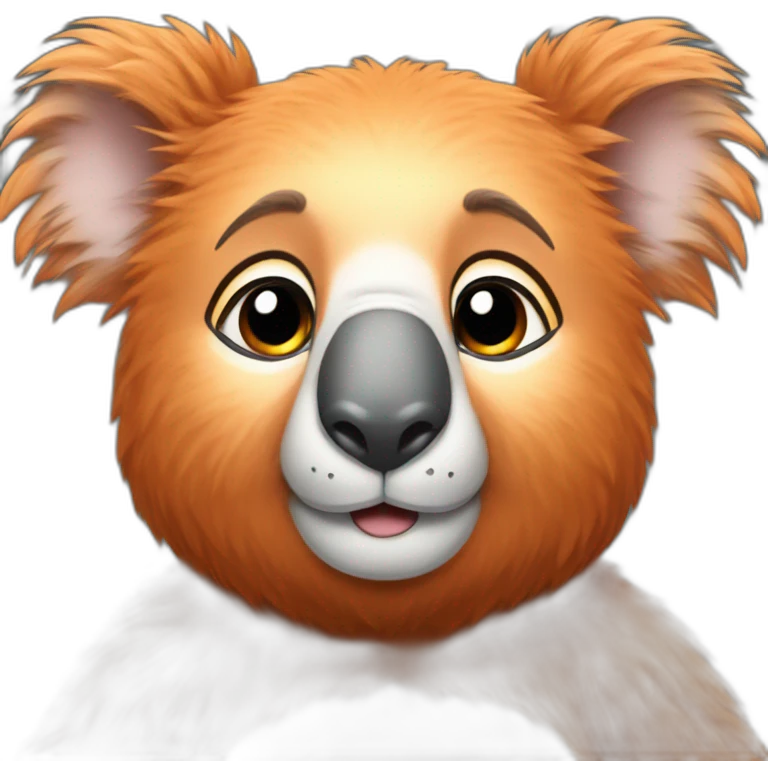 Koala bear with orang hair emoji