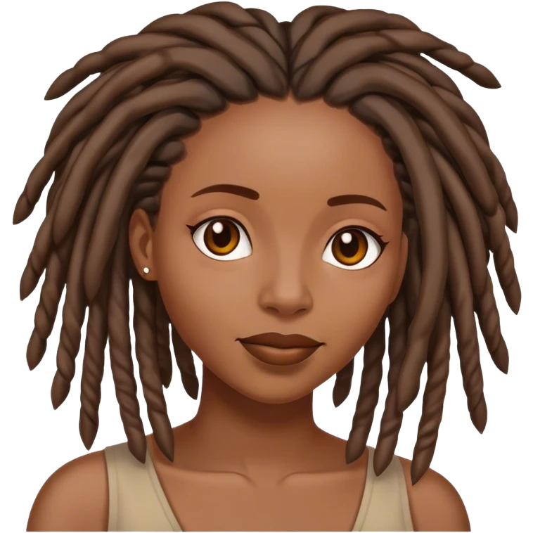 Black woman with locs done emoji